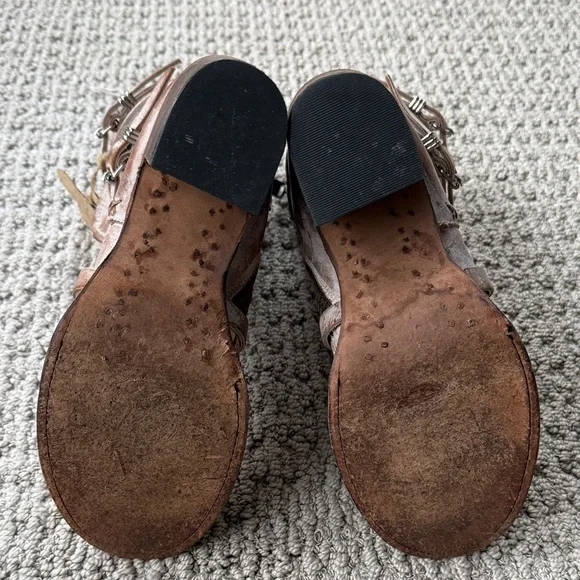 Freebird by Steven Brown Leather Wrap-Strap Heeled Boots - Picture 5 of 6